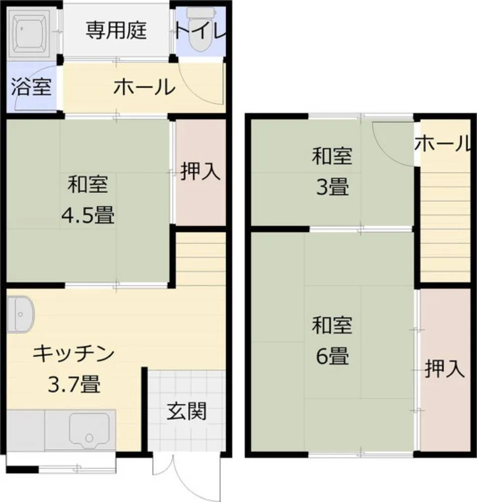 法善寺2丁目木造 1号室の写真 2