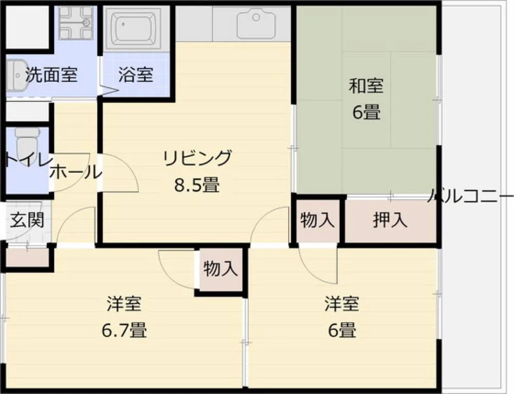 スタンドアップ国分 202号室の写真 2