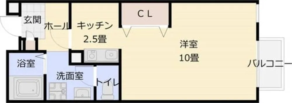 ベルシオン旭ケ丘 101号室の写真 2