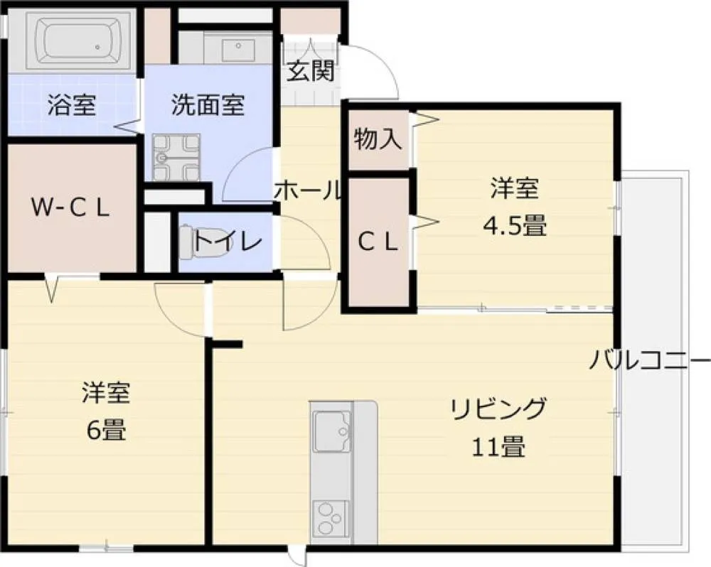 ソレイユ アン 102号室の写真 2