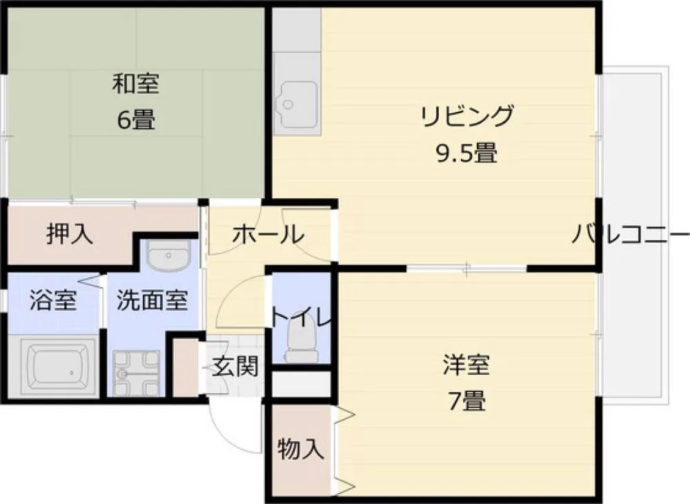 サンビレッジOKUNO C棟 202号室の写真 2