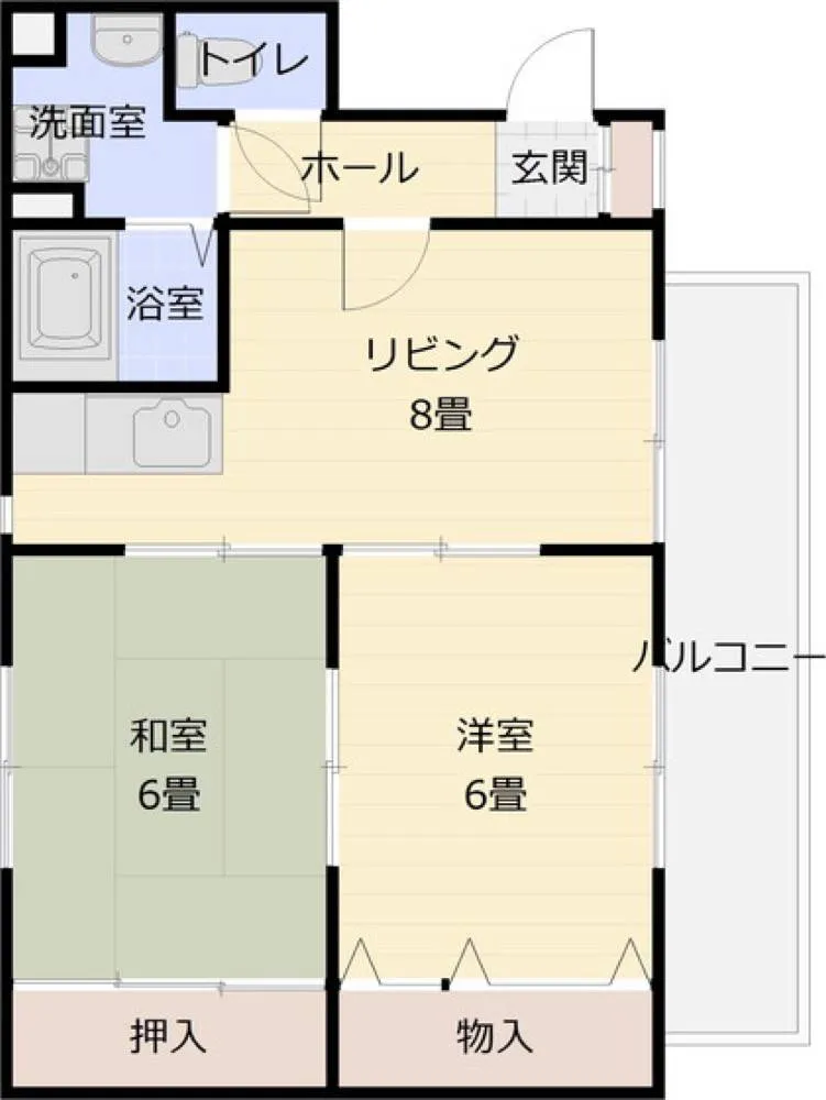 ロイヤルパレス法善寺 103号室の写真 2