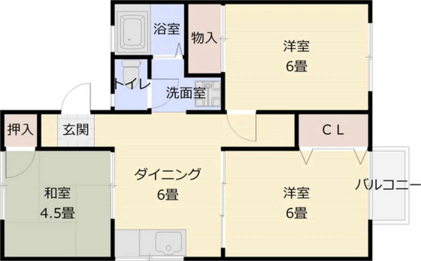 ハイツトシ 2C号室の写真 2