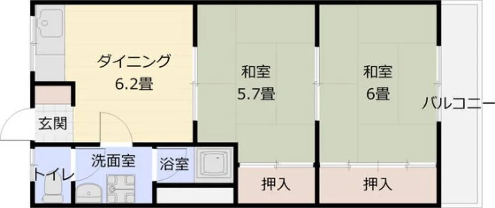 勝浦ハイツ 2C号室の写真 2