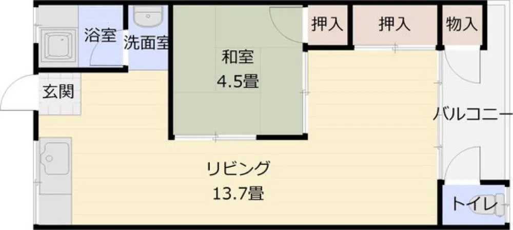 ハイツ旭ヶ丘 101号室の写真 2