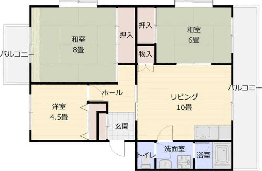 本町八幸ハイツ 201号室の写真 2