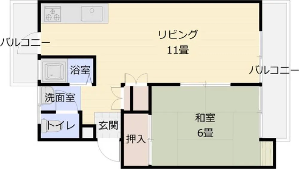 国分旭ヶ丘住宅2号棟 105号室の写真 2