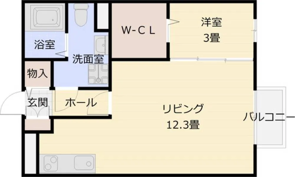 メゾンカムス 102号室の写真 2