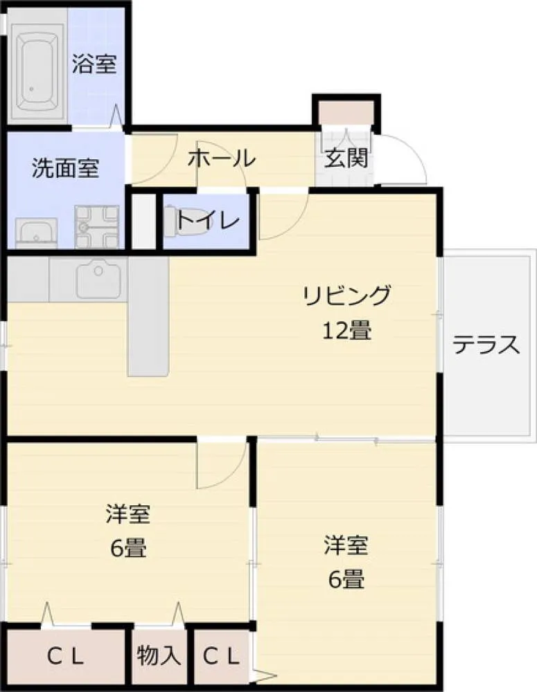 コージーコート法善寺 103号室の写真 2