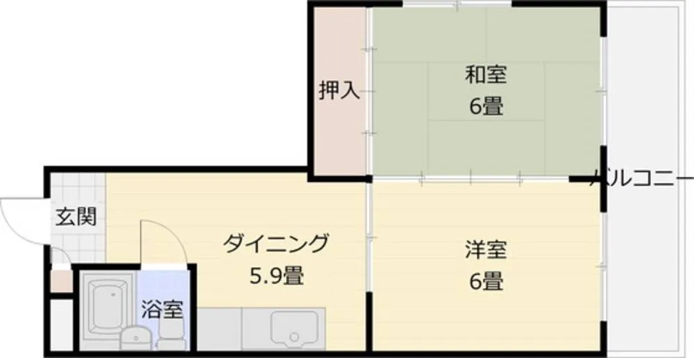 ビューハイム西村 101号室の写真 2