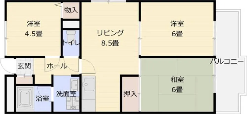 ハイグレード国分 201号室の写真 2