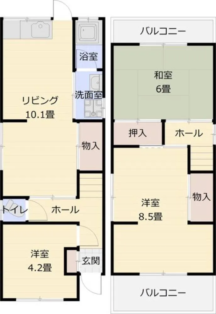 玉手町貸家13-12 1号室の写真 2
