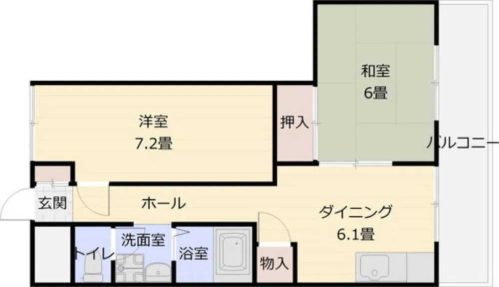 コーポ柏原 104号室の写真 2