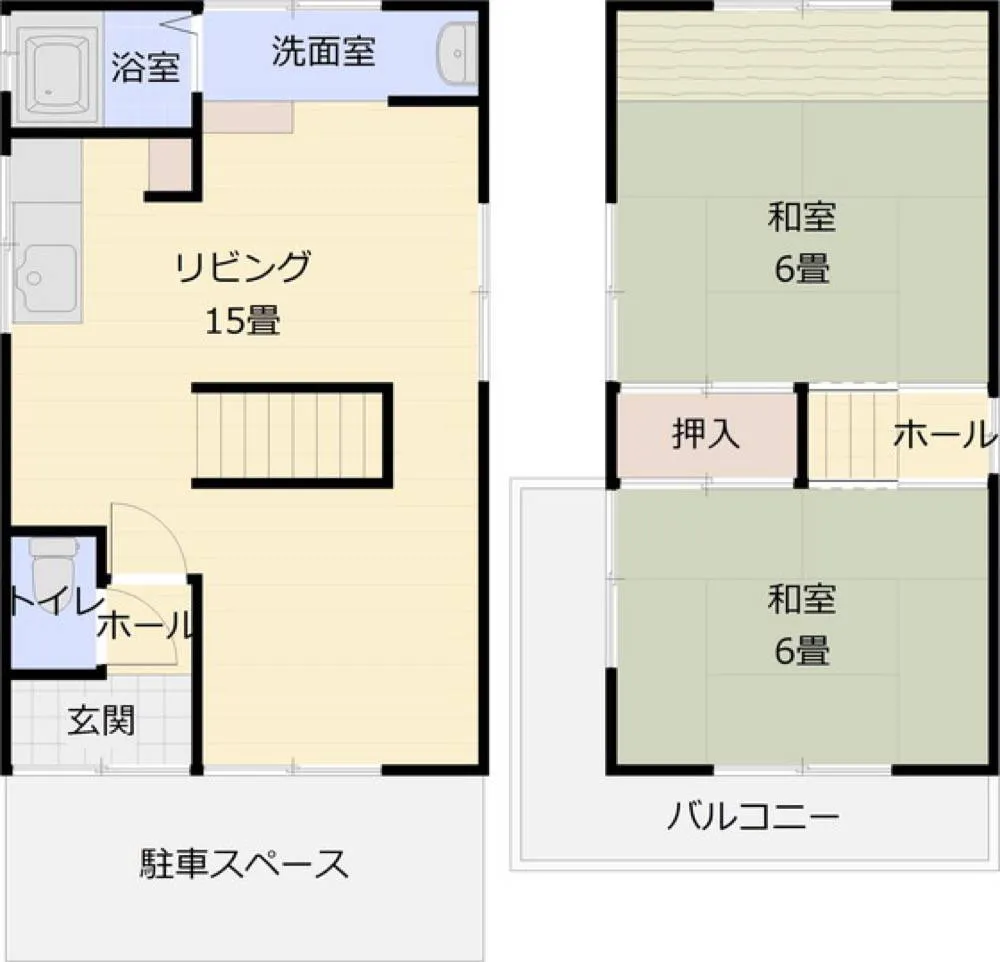 平野1丁目貸家8-5 1号室の写真 2