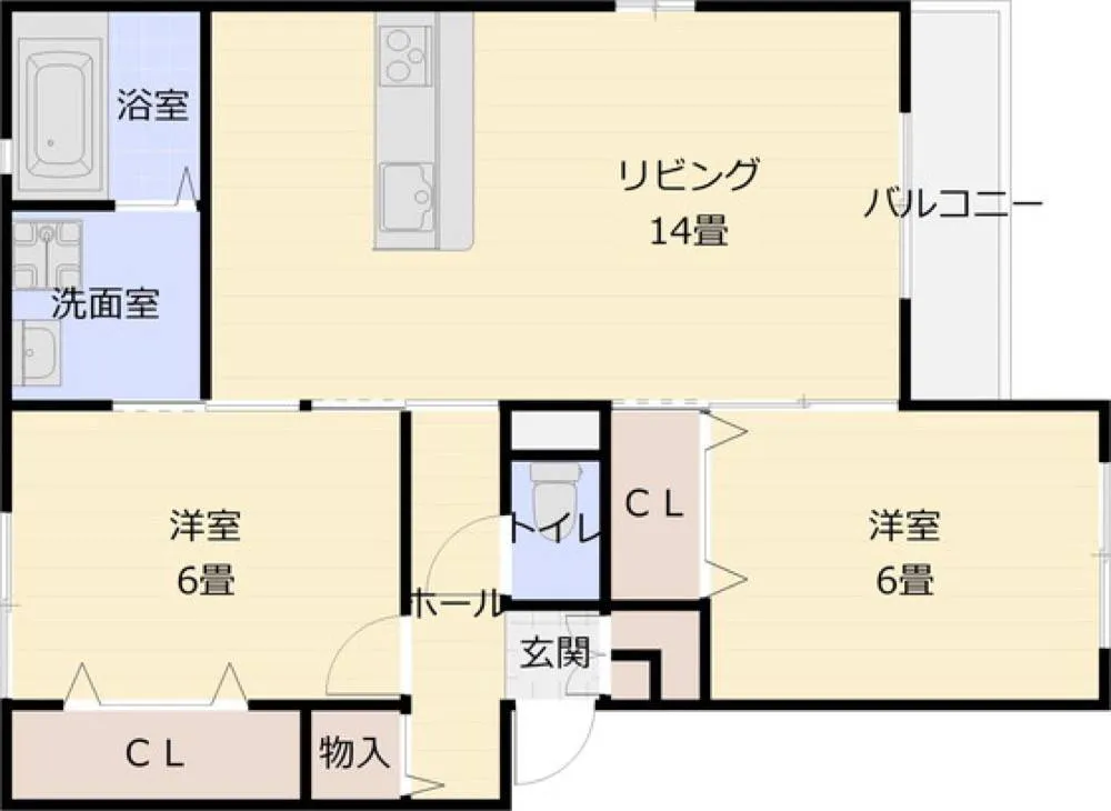 メルベール 102号室の写真 2