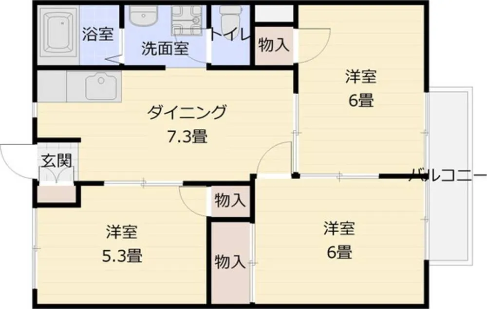 グレースアサヒ 202号室の写真 2