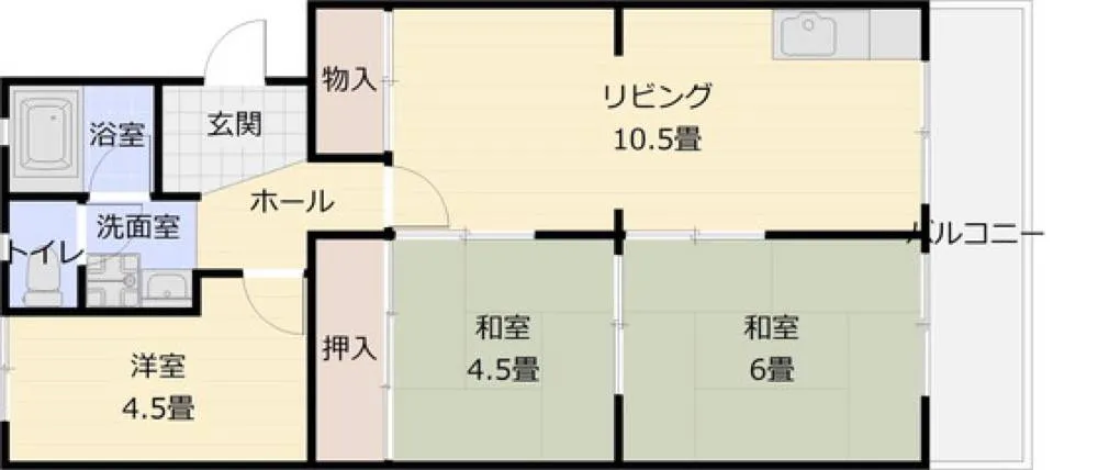 カームネス柏原 101号室の写真 2