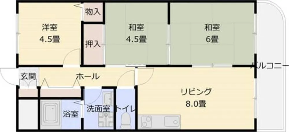 アルカザーレ国分西 201号室の写真 2