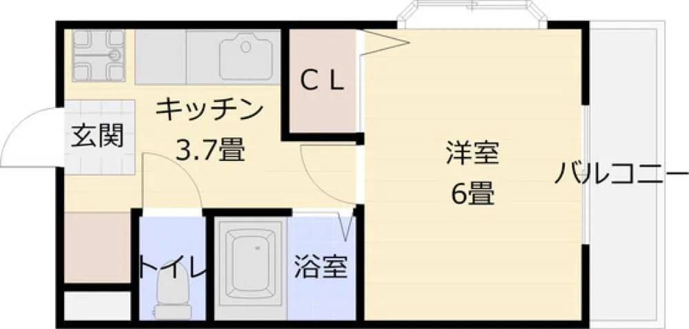 オークハイツ 201号室の写真 2