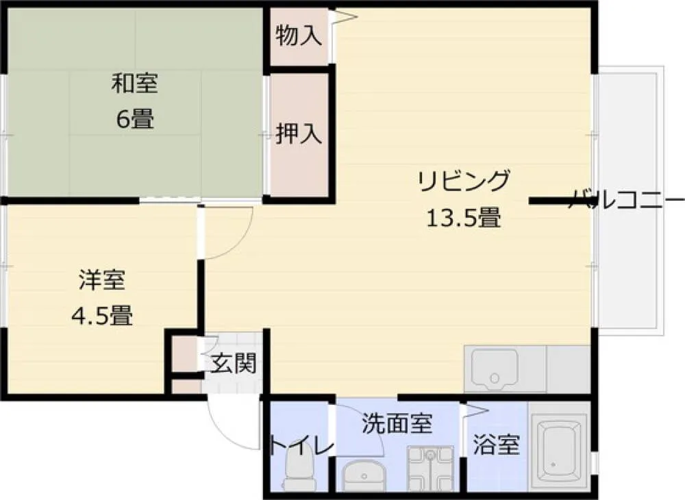 サンビレッジキタイ B棟 202号室の写真 2