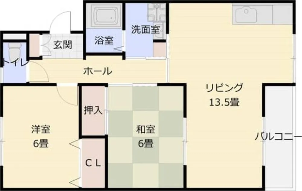 第6コーポ平野 102号室の写真 2