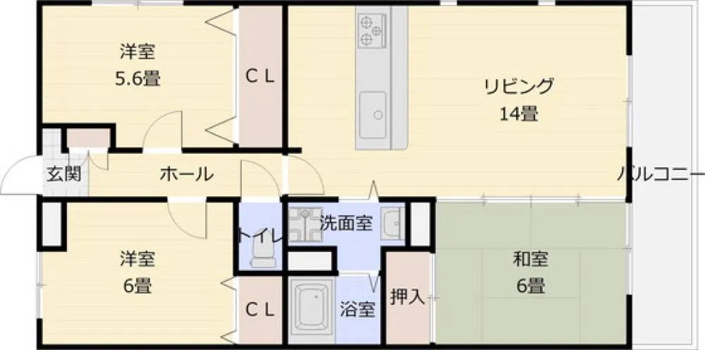 ヴェルジュ萌樹 303号室の写真 2