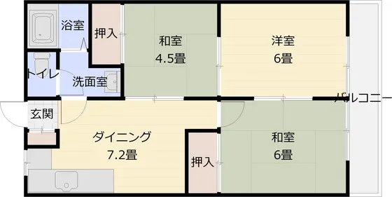 阪南グリーンハイツ A棟 303号室の写真 2