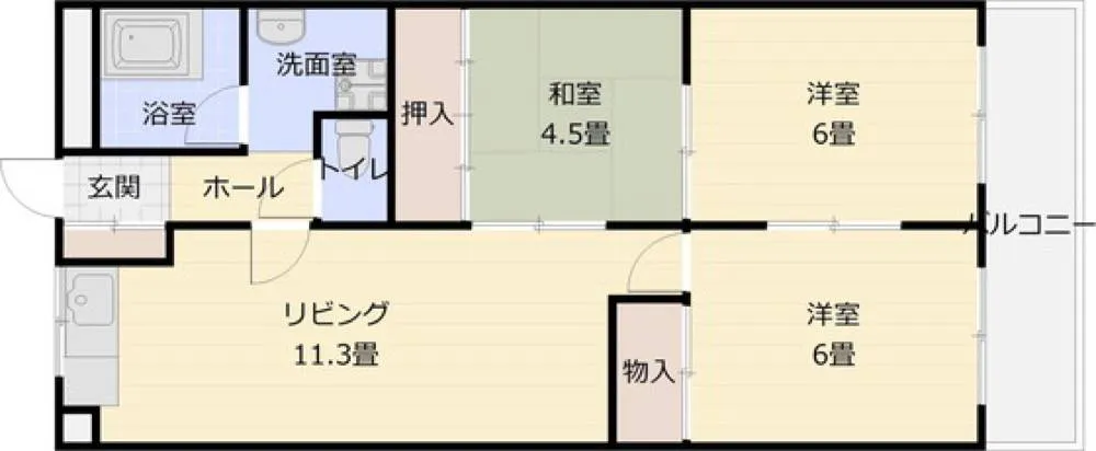 エコーハイツ2 201号室の写真 2