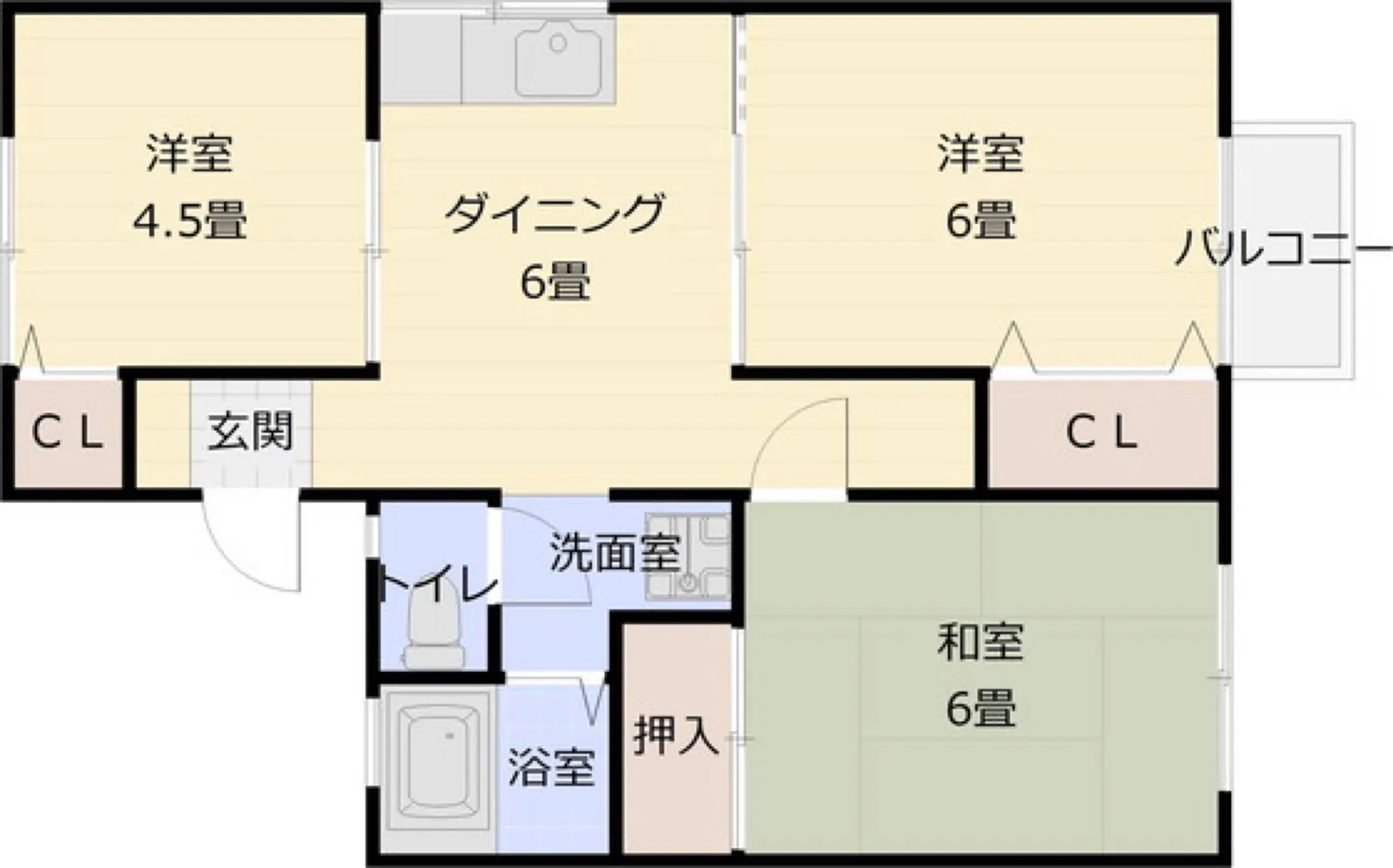 ハイツトシ 1B号室の写真 2