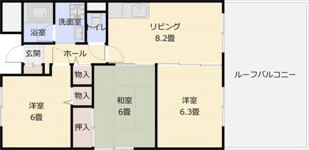 ハイグレード国分 206号室の写真 2