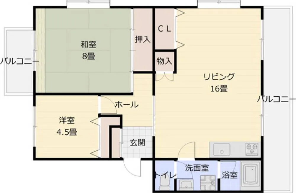 本町八幸ハイツ 101号室の写真 2