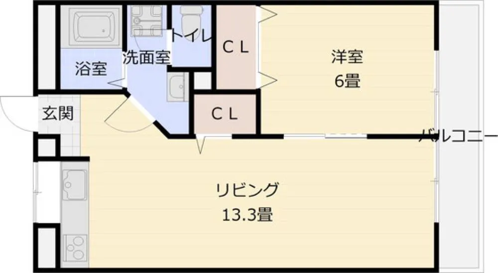 メゾン平野 202号室の写真 2