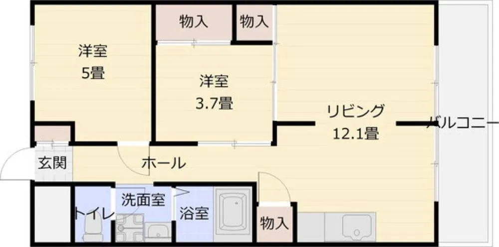 コーポ柏原 305号室の写真 2