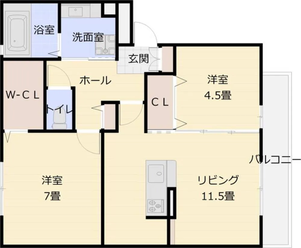 レジデンス平野 105号室の写真 2