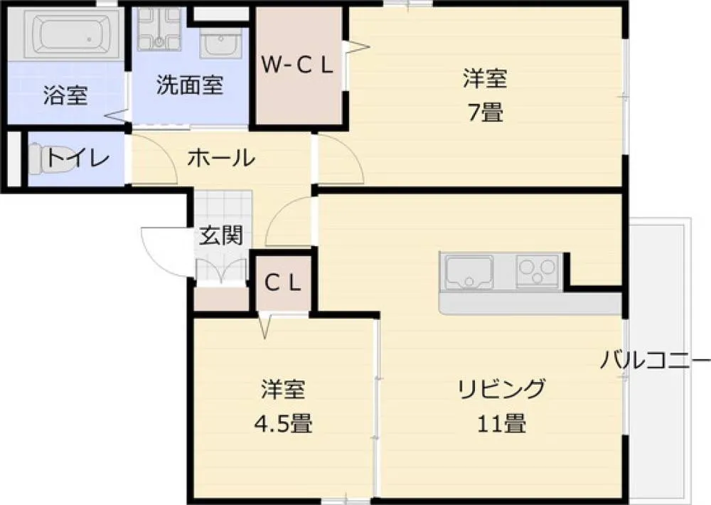 桜collina 102号室の写真 2