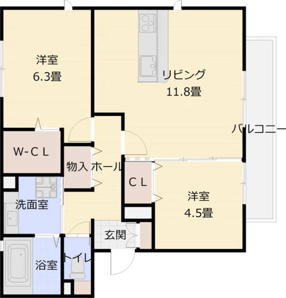 クレシェンテ 303号室の写真 2