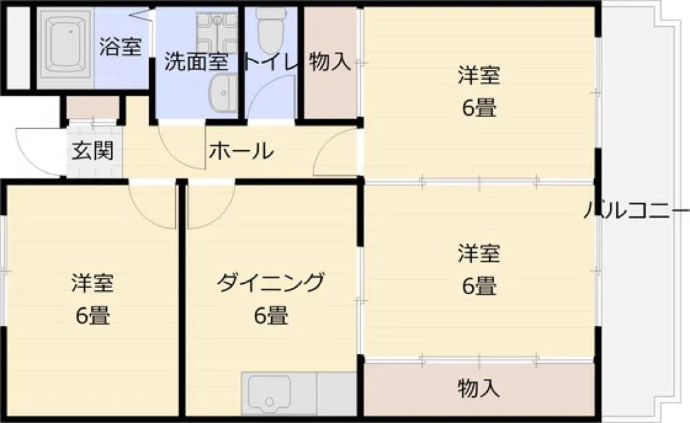 大県マンション2 205号室の写真 2