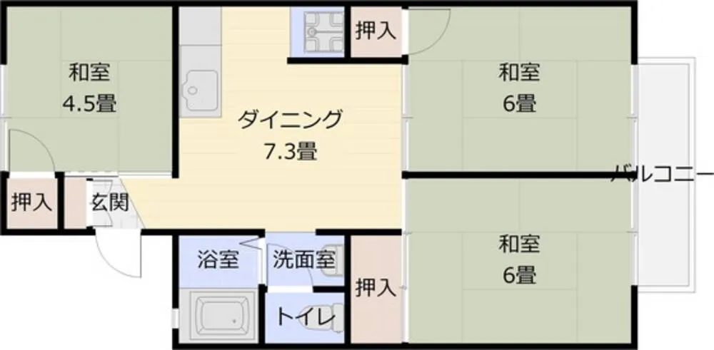パレーシャル飛鳥 205号室の写真 2