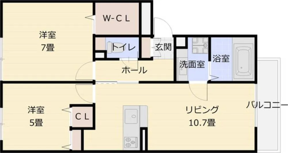 レジデンス平野 102号室の写真 2