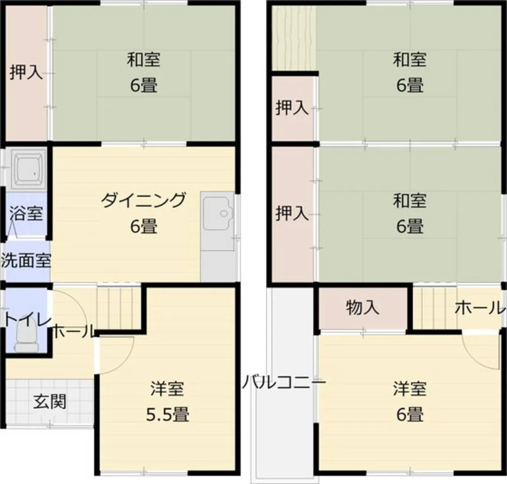 旭ヶ丘3丁目貸家 -