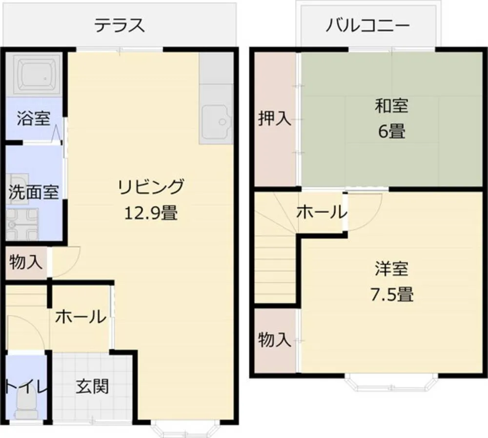 MKハイツ A号室の写真 2