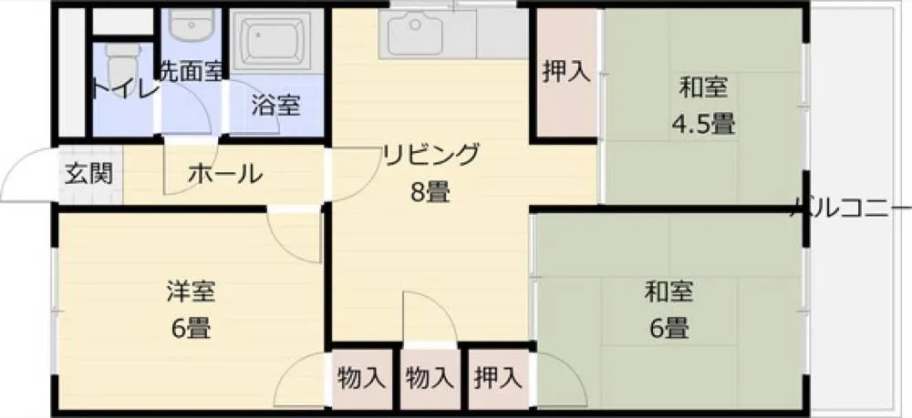 カサグレープ 301号室の写真 2