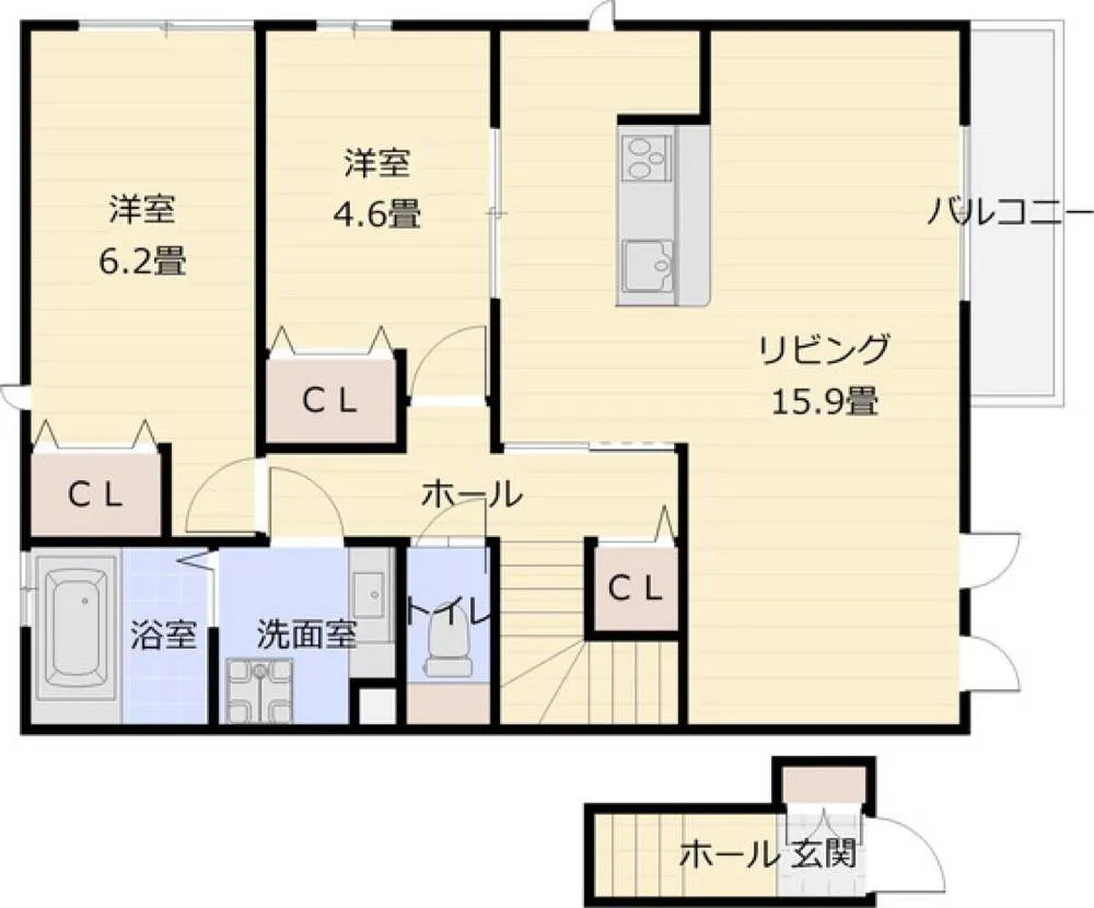 チェールアルコ 202号室の写真 2