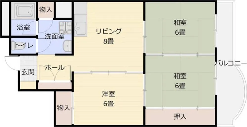 泰山ハイツ 205号室の写真 2