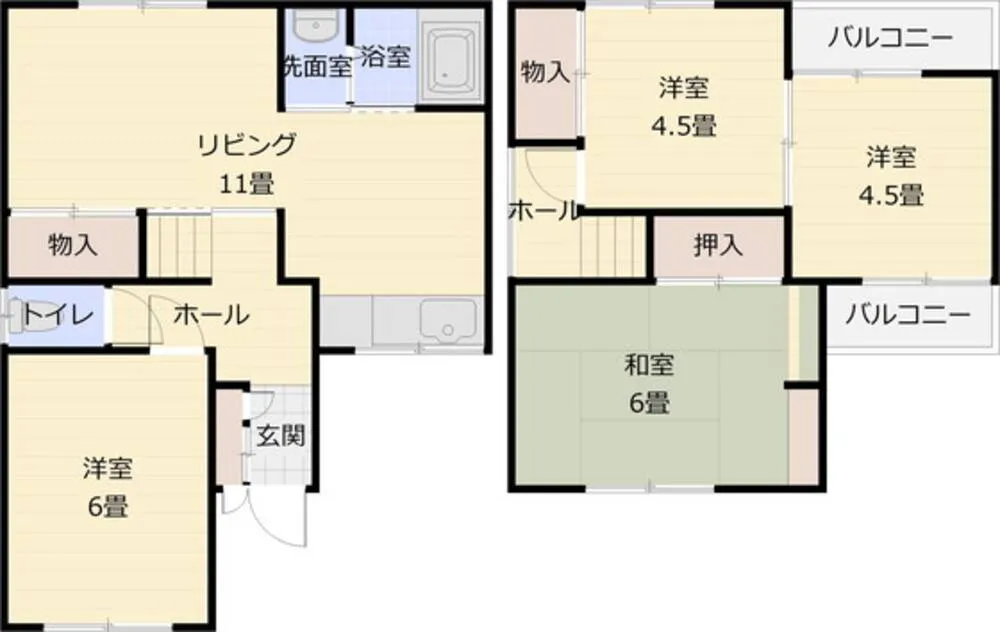旭ヶ丘3丁目貸家 101号室の写真 2