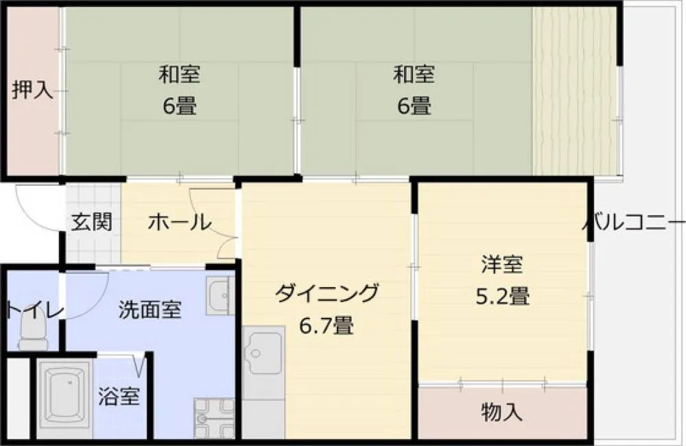マンション国分ウエスト 202号室の写真 2