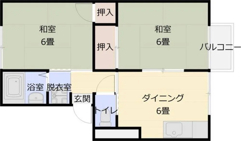 グリーンヒルB棟 101号室の写真 2